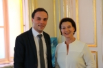 L’assessore Philipp Achammer con Gabriele Heinisch-Hosek. Foto: USP. 