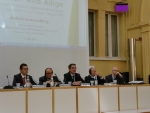 Il presidente Kompatscher alla presentazione del programma FESR 2014-2020 a Palazzo Widmann