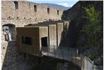 La struttura esterna del piccolo cinema per il Messner Mountain Museum (Foto: USP/Norbert Antonioni)