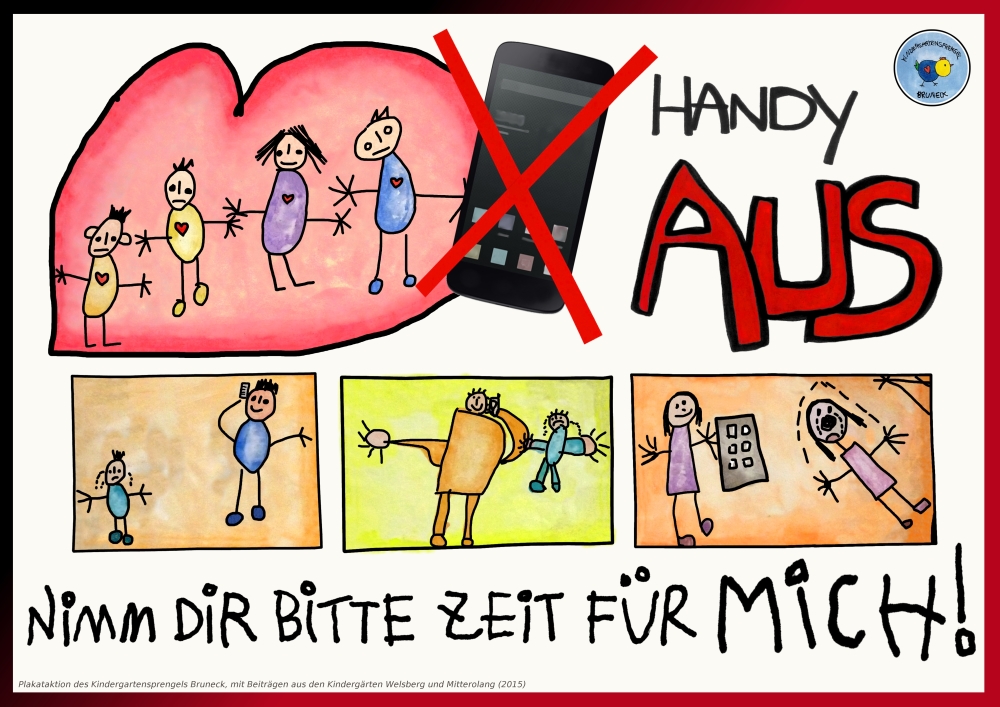 Plakat Handy aus - nimm dir bitte Zeit für mich