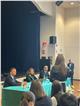 La Corte costituzionale entra in classe. Nella foto (da sinistra), il sovrintendente Vincenzo Gullotta, la giudice Maria Alessandra Sandulli e il dirigente scolastico Gabriele Petronelli durante l’incontro tenutosi al "Torricelli"