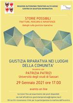 Secondo appuntamento online, il 29 gennaio, del ciclo di dialoghi sulla giustizia riparativa promosso dal Centro per la giustizia riparativa della Regione Trentino – Alto Adige. 