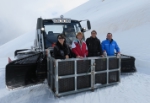 L’assessore Stocker durante il sopralluogo allo Stelvio (FOTO: USP)