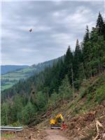 Procedono i lavori di messa in sicurezza della strada di Passo Lavazè (foto USP)