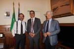 Il presidente Arno Kompatscher fra il Viceministro Riccardo Nencini, e il senatore Hans Berger