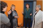 Visita dell’assessora Martha Stocker alla nuova sede dell’AIED in corso Italia a Bolzano 