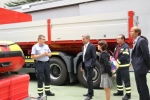 Gli assessori Schuler e Deeg nel corso della visita alla Centrale della Protezione civile