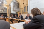 Le parti sociali all’incontro con il presidente Kompatscher e l’assessore Deeg a Palazzo Widmann (Foto: USP/ohn)