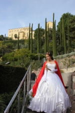 L’"Imperatrice" mentre passeggia nei Giardini di Castel Trauttmansdorff