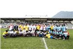 32 Flüchtlinge aus den Südtiroler Aufnahmezentren haben in gemischten Teams mit den Spielern des FC Südtirol anlässlich des Internationalen Tages des Sports für Frieden und Entwicklung ein Turnier gespielt.