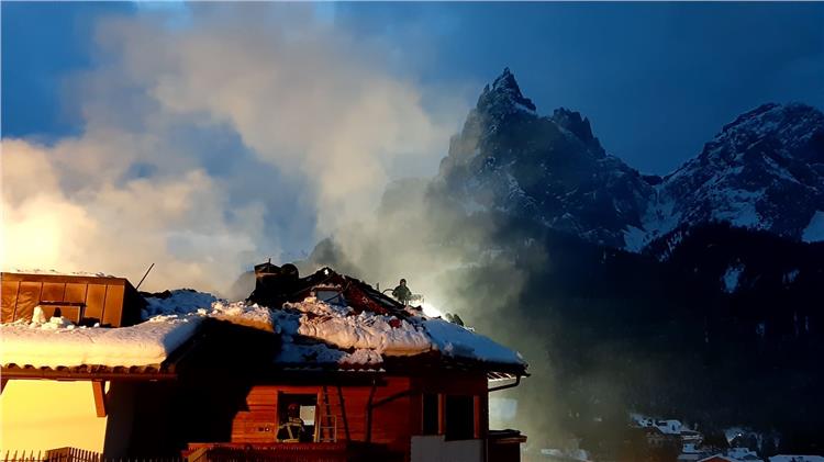 Brand eines Wohngebäude in Seis