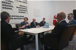 Il presidente Kompatscher a colloquio con il presidente INPS Pasquale Tridico. Foto: USP