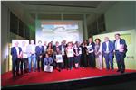 I vincitori dei CasaClima Awards 2017 con gli ospiti d’onore (Fot: USP/Agenzia Casa Clima)